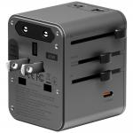 Adaptor retea Energea TravelWorld Mini GaN, 3x USB-C, 2x USB-A, 45W, Compatibil cu prize EU/UK/US/AU, Gunmetal 6 - lerato.ro