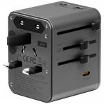 Adaptor retea Energea TravelWorld Mini GaN, 3x USB-C, 2x USB-A, 45W, Compatibil cu prize EU/UK/US/AU, Gunmetal 8 - lerato.ro