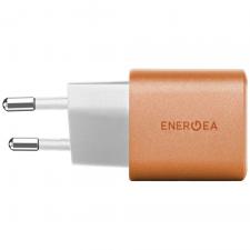 Incarcator retea Energea Ampcharge GaN35, 1xUSB-C, 1xUSB-A, 35W, 3A, Portocaliu