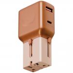 Incarcator retea Energea TravelGo, 35W, 3A, 1xUSB-C / 1xUSB-A, Fast Charging, Portocaliu 2 - lerato.ro