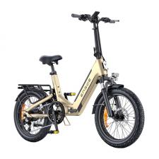 Bicicleta asistata electric ENGWE L20 3.0 BOOST, Motor 250W, 75Nm, 5 niveluri asistenta, 7 viteze, Autonomie 120 km, Suspensie completa, Gold