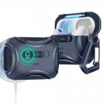 Carcasa ESR Cyber FlickLock Halolock compatibila cu Apple AirPods Pro / Pro 2 Blue 4 - lerato.ro