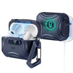 Carcasa ESR Cyber FlickLock compatibila cu Apple AirPods Pro 3, Albastru