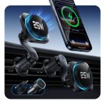 Suport auto ESR OmniLock Qi2.2, Air Vent Mount, Compatibil MagSafe, Incarcare Wireless 25W, Rotire 360 grade, USB-C, Negru 9 - lerato.ro