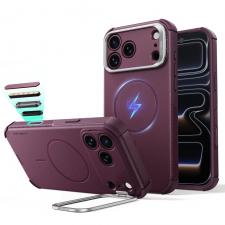 Husa ESR Cyber Tough Kickstand cu MagSafe compatibila cu iPhone 18 Pro Max / 17 Pro Max, Burgundy