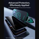 Set 2 folii sticla securizata ESR UltraFit Armorite Privacy, Kit montare inclus, compatibile cu iPhone 18 Pro Max, Negru 4 - lerato.ro