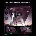 Protectie camera foto ESR Armorite compatibila cu iPhone 18 Pro Max / 18 Pro, Burgundy 7 - lerato.ro