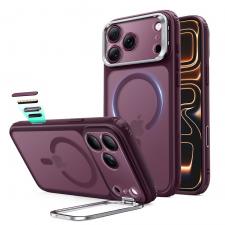 Husa ESR Classic Hybrid Kickstand cu MagSafe compatibila cu iPhone 18 Pro / 17 Pro, Burgundy