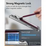 Portofel magnetic ESR Classic, Protectie RFID, Compatibil MagSafe, Burgundy 4 - lerato.ro