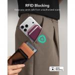 Portofel magnetic ESR Classic, Protectie RFID, Compatibil MagSafe, Burgundy 7 - lerato.ro