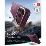 Husa ESR Cyber Tough Kickstand cu MagSafe compatibila cu iPhone 18 Pro / 17 Pro, Burgundy 3 - lerato.ro