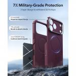 Husa ESR Cyber Tough Kickstand cu MagSafe compatibila cu iPhone 18 Pro / 17 Pro, Burgundy 4 - lerato.ro