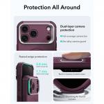 Husa ESR Cyber Tough Kickstand cu MagSafe compatibila cu iPhone 18 Pro / 17 Pro, Burgundy 6 - lerato.ro