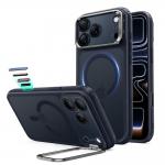 Husa ESR Classic Hybrid Kickstand cu MagSafe compatibila cu iPhone 18 Pro / 17 Pro, Frosted Blue 2 - lerato.ro