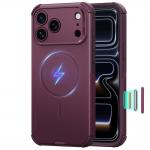 Husa ESR Cyber Tough cu MagSafe compatibila cu iPhone 18 Pro Max / 17 Pro Max, Burgundy 2 - lerato.ro