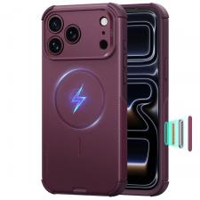 Huse si carcase iPhone 18 Pro Max, Husa ESR Cyber Tough cu MagSafe compatibila cu iPhone 18 Pro Max / 17 Pro Max, Burgundy, lerato.ro