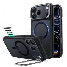 Husa ESR Classic Hybrid Kickstand cu MagSafe compatibila cu iPhone 18 Pro / 17 Pro, Frosted Black