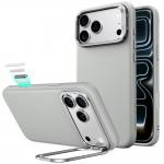 Husa ESR Leather Kickstand cu MagSafe compatibila cu iPhone 18 Pro Max / 17 Pro Max, Gri 2 - lerato.ro