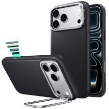 Husa ESR Leather Kickstand cu MagSafe compatibila cu iPhone 18 Pro Max / 17 Pro Max, Negru