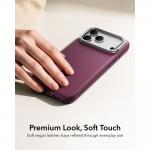 Husa ESR Leather Kickstand cu MagSafe compatibila cu iPhone 18 Pro / 17 Pro, Burgundy 4 - lerato.ro