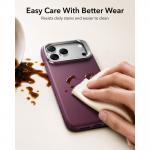 Husa ESR Leather Kickstand cu MagSafe compatibila cu iPhone 18 Pro / 17 Pro, Burgundy 6 - lerato.ro