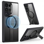 Carcasa ESR Flickstand Boost Halolock MagSafe compatibila cu Samsung Galaxy S24 Ultra Black/Clear 3 - lerato.ro