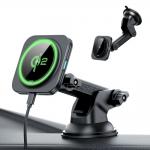 Suport auto ESR Halolock Magnetic Qi2, Dashboard/Windshield Mount, Compatibil MagSafe, Incarcare wireless 15W, Rotire 360 grade, Cablu USB-C 1m inclus, Negru 7 - lerato.ro