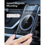 Suport auto ESR Halolock Magnetic Vent Car Mount, compatibil MagSafe, rotire 360 grade, Negru
