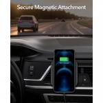 Suport auto ESR Halolock Magnetic, compatibil MagSafe, incarcare wireless, rotire 360 grade, Cablu USB-C inclus, Negru