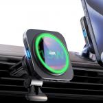 Suport auto ESR Halolock Magnetic Qi2, Air Vent Mount, Compatibil MagSafe, Incarcare wireless 15W, Rotire 360 grade, Negru 4 - lerato.ro