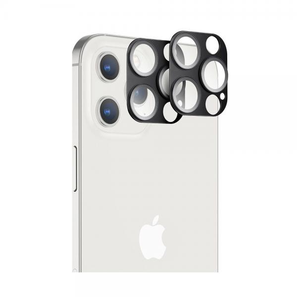 Folie sticla camera foto ESR compatibila cu iPhone 12 Pro Black 2-Pack