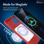 Carcasa ESR Cloud Soft compatibila cu iPhone 12 Pro, MagSafe, Red 4 - lerato.ro