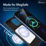 Carcasa ESR Cloud Soft compatibila cu iPhone 12 Pro Max, MagSafe, Black