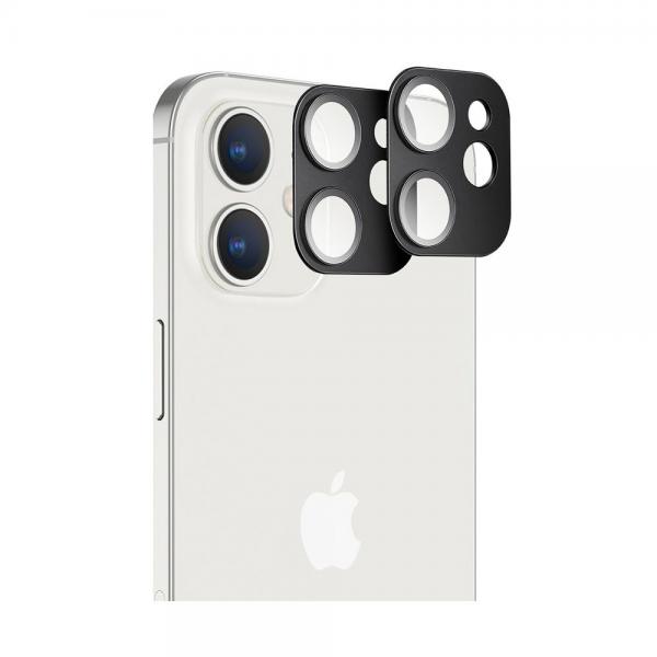 Folie sticla camera foto ESR iPhone 12 Mini Black 2-Pack 1 - lerato.ro
