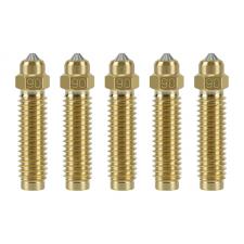 Accesorii imprimante 3D, Set de 5 duze din otel compatibile cu ELEGOO Centauri Carbon, 0.6 mm, Gold, lerato.ro