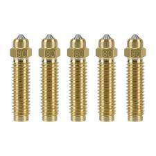 Accesorii imprimante 3D, Set de 5 duze din otel compatibile cu ELEGOO Centauri Carbon, 0.8 mm, Gold, lerato.ro