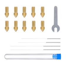Accesorii smart pentru birou, Set de 10 duze din alama compatibile cu ELEGOO Neptune 4 / 4 Pro, 0.2 mm x2, 0.4 mm x4, 0.6 mm x2, 0.8 mm x2, Gold, lerato.ro