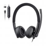 Casti audio cu microfon EMEET GeniusCall HS50, ENC, Bluetooth 5.3, 200mAh, Autonomie 8h, IPX4, USB-C / USB-A, Negru 2 - lerato.ro