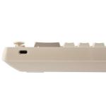 Tastatura mecanica Epomaker RT100, Wireless, Bluetooth, USB-C, Switch-uri Liniar Wisteria, Bej 7 - lerato.ro