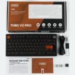 Tastatura mecanica Epomaker TH80 V2, Wireless, Bluetooth, USB-C, Switch-uri Creamy Jade, Negru 15 - lerato.ro