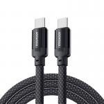 Cablu pentru incarcare si transfer date Essager EXCTT1-YS01-P, USB-C/USB-C, 100W, E-Marker, 1m, Negru 2 - lerato.ro
