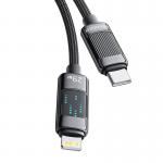 Cablu pentru incarcare si transfer de date Essager EXCTL-LG0A-P, USB Type-C/Lightning, 29W, Afisaj LED, 1m, Negru 4 - lerato.ro