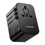 Incarcator retea special pentru calatorii, Essager, ECT65-LT01-Z, 1xUSB-A, 2xUSB-C, 65W, Negru 2 - lerato.ro