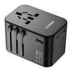 Incarcator retea special pentru calatorii, Essager, ECT65-LT01-Z, 1xUSB-A, 2xUSB-C, 65W, Negru 3 - lerato.ro