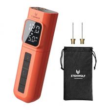 Pompa electrica portabila pentru mingi Etenwolf P200, Functie de dezumflare, Presiune 17 PSI, Debit maxim 5.5 l/min, 2600mAh, USB-C, Portocaliu
