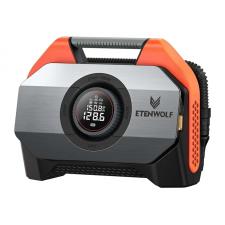 Accesorii auto, Compresor auto portabil Etenwolf S6, 11.03 BAR, 160 PSI, Capacitate 42 L/min, 19200mAh, USB-C, Portocaliu, lerato.ro