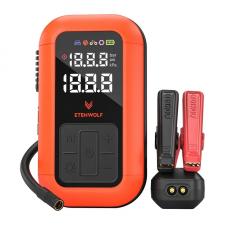 Accesorii auto, Compresor auto portabil Etenwolf X6 Pro Max, 11.03 BAR, 160 PSI, Capacitate 30 L/min, 12000mAh, Portocaliu, lerato.ro