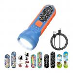 Lanterna Etenwolf L1, 360 lm, 1500mAh, Autonomie 20h, incarcare USB-C, IPX5, Portocaliu / Albastru 3 - lerato.ro