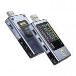 Tester USB FNIRSI FNB58, USB-C / USB-A, / Micro USB, Afisaj LCD, Compatibil Bluetooth, Silver 3 - lerato.ro