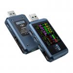 Tester USB FNIRSI FNB48P, USB-C / USB-A, / Micro USB, Afisaj LCD, Compatibil Bluetooth, Albastru 3 - lerato.ro